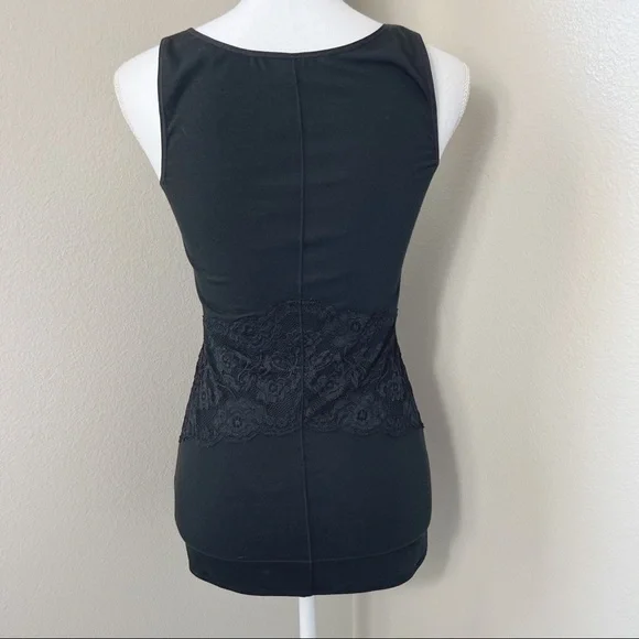 SOLD Free People Women’s Body Shaper Corset Style Black Lace Tank Top - Picture 4 of 16